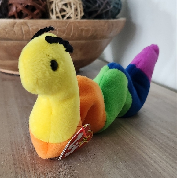 ๐ Ty Beanie Baby โInchโ the Inchworm โ 1995 Vintage Plush, Excellent Condition - Picture 5 of 10